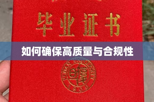 蒙城如何确保高质量与合规性